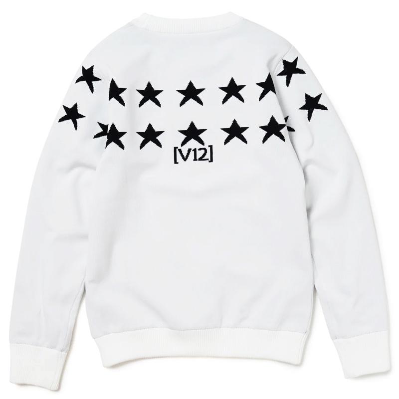 V12 ゴルフ レディース クルーネック セーター HALF STAR KNIT V122220-KN03 ヴィ・トゥエルヴ RCBR ゴルフウェア アウター トップス 星 スター GOLF NOV3_2