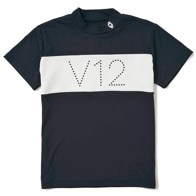 V12 ゴルフ レディース 半袖 モックネック シャツ NAME MOCK V122410-MK11 ヴィ・トゥエルヴ  TAAR ゴルフウェア おしゃれ モックシャツ V12GOLF APR1_5