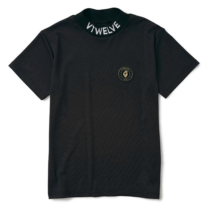 V12 ゴルフ レディース 半袖 モックネック シャツ JACQUARD NECK MOCK V122410-MK15 ヴィ・トゥエルヴ TAAR ウェア おしゃれ モックシャツ V12 GOLF_5