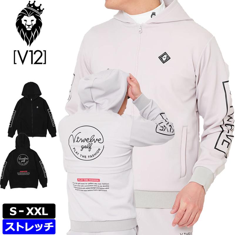 V12（ヴィ・トゥエルヴ） ゴルフ メンズ ジップアップ パーカー ストレッチ SB PARKA V122520-SW02 スウェット ...