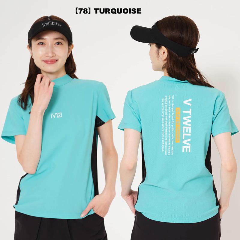 V12 ゴルフ レディース 半袖 モックシャツ Tシャツ V12（ヴィ・トゥエルヴ） ゴルフ 2026 レディース モックネック半袖