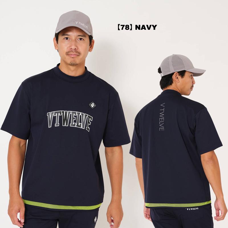 ゴルフ V Twelve ゴルフ モックネックシャツ ネイビー