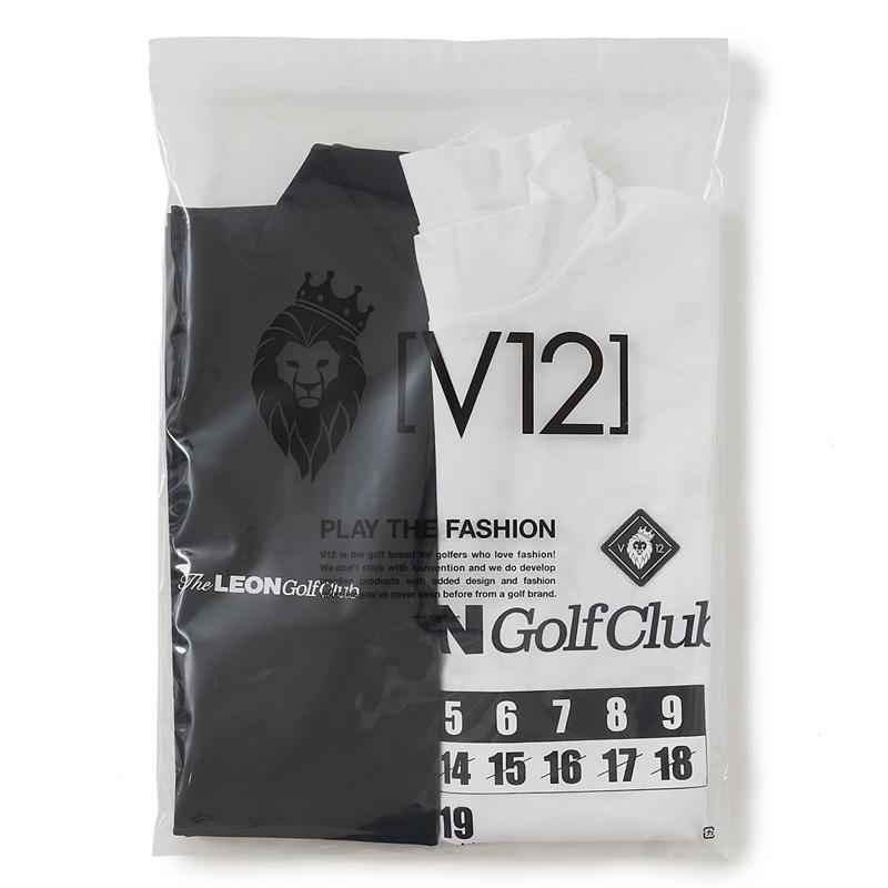 V12 ゴルフ 2026 メンズ 半袖ポロシャツ モックネック半袖シャツ 2枚セット LEON GC set A V122611-PL17 ヴィ・トゥエルヴ 26SS モックシャツ ウェア GOLF MAR3の画像