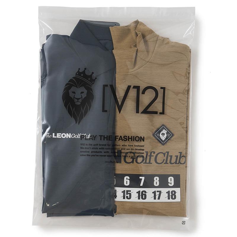 V12 ゴルフ 2026 メンズ 半袖ポロシャツ モックネック半袖シャツ 2枚セット LEON GC set C V122611-PL19 ヴィ・トゥエルヴ 26SS モックシャツ ウェア GOLF MAR3の画像