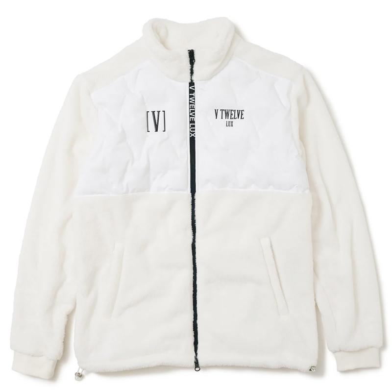 V12 ゴルフ メンズ 長袖 ジャケット フリース×中綿キルティング フルジップ LX UTILITY JKT VLX2320-JK02 ヴィ・トゥエルヴ SCBR ゴルフウェア GOLF NOV2_3