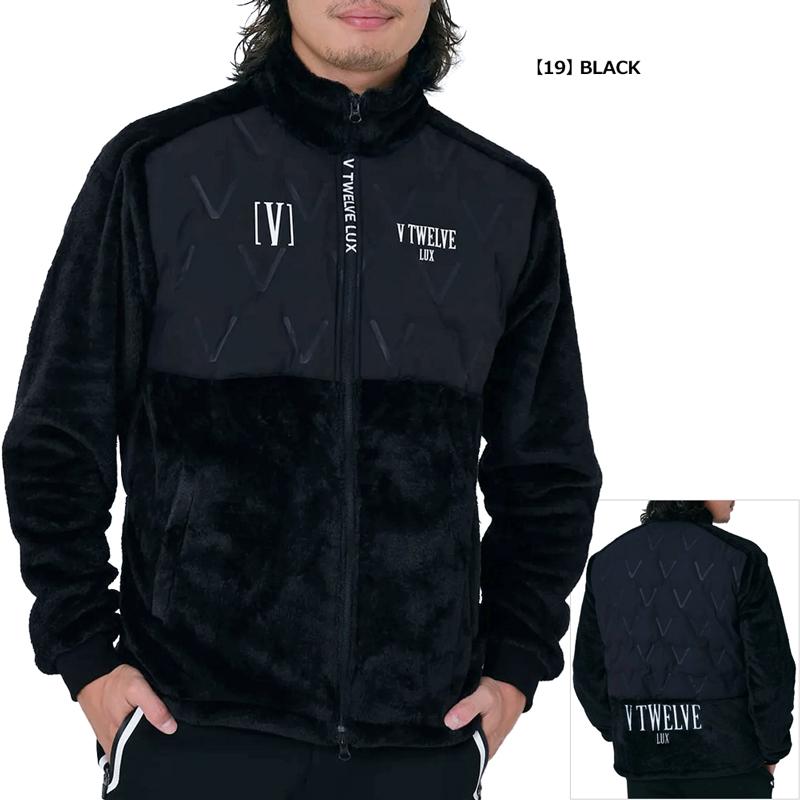 V12 ゴルフ メンズ 長袖 ジャケット フリース×中綿キルティング フルジップ LX UTILITY JKT VLX2320-JK02 ヴィ・トゥエルヴ SCBR ゴルフウェア GOLF NOV2_5
