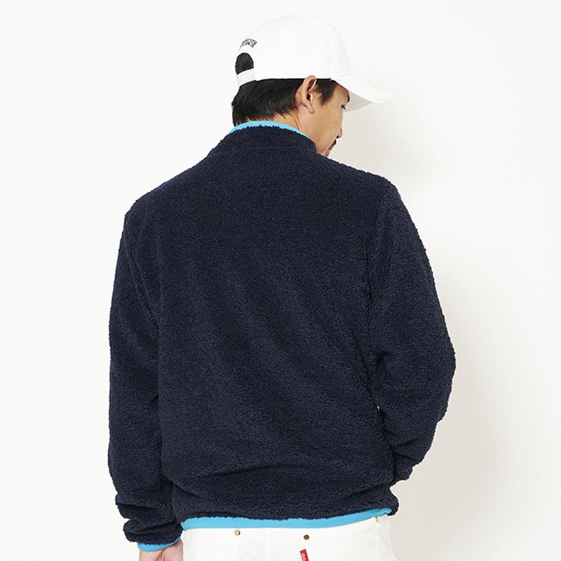 V12 ゴルフ ヴィ・トゥエルヴ メンズ 長袖 ボア ジャケット V121920-JK09 FLEECE JKT 78/Navy ZCBQ 秋 冬 ゴルフウェア トップス アウター Number_2