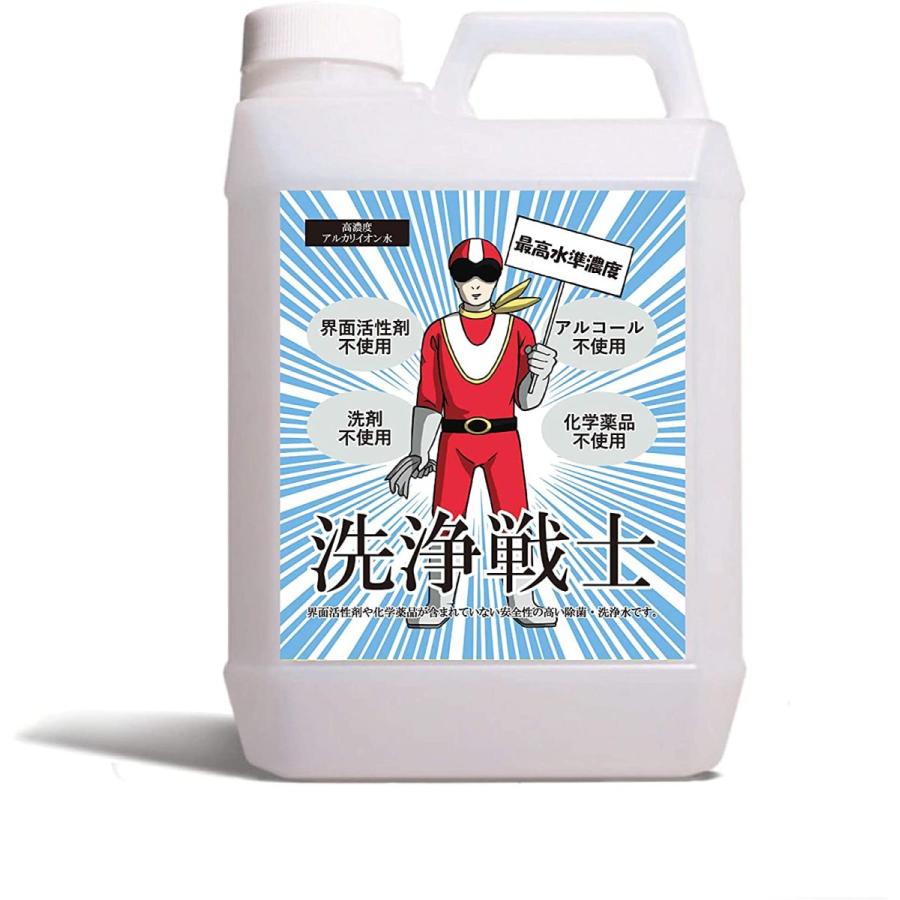 洗浄戦士 アルカリ電解水洗浄液 pH13.2 2L　バンガードエンタープライズ　 除菌 洗浄 清掃 洗剤 日本製｜thk-shop