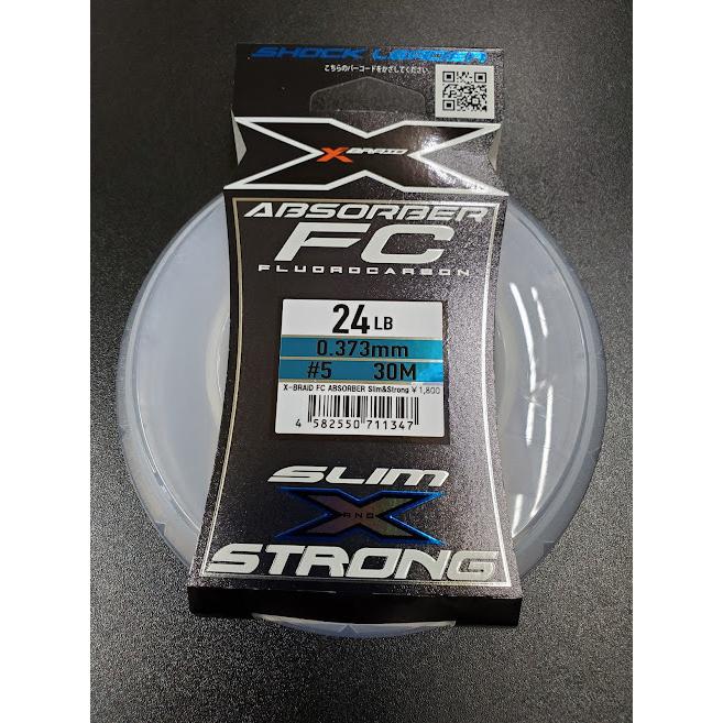 Fil De Pêche Fluorocarbone YGK X Braid Absorber 30m 24lb 0,373mm Transparent