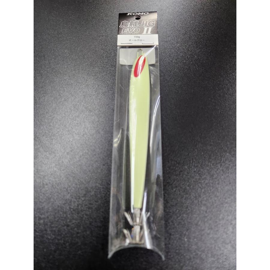 烏賊JIG EVO II 150g 100g オールグロー KOMO 烏賊JIG EVOII 150g ＃02 レッド×ホワイト（グロー