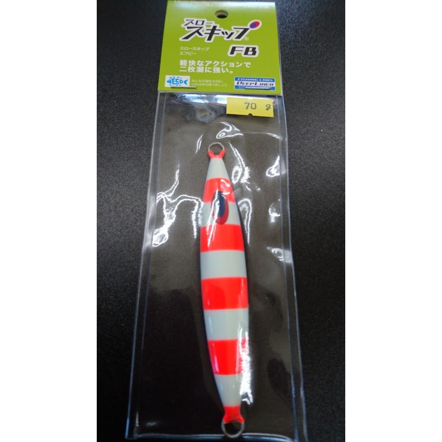 ディープライナー/DEEP LINER　スロースキップ FB/フラットボトム 70ｇ マグマ レッドゼブラ | 