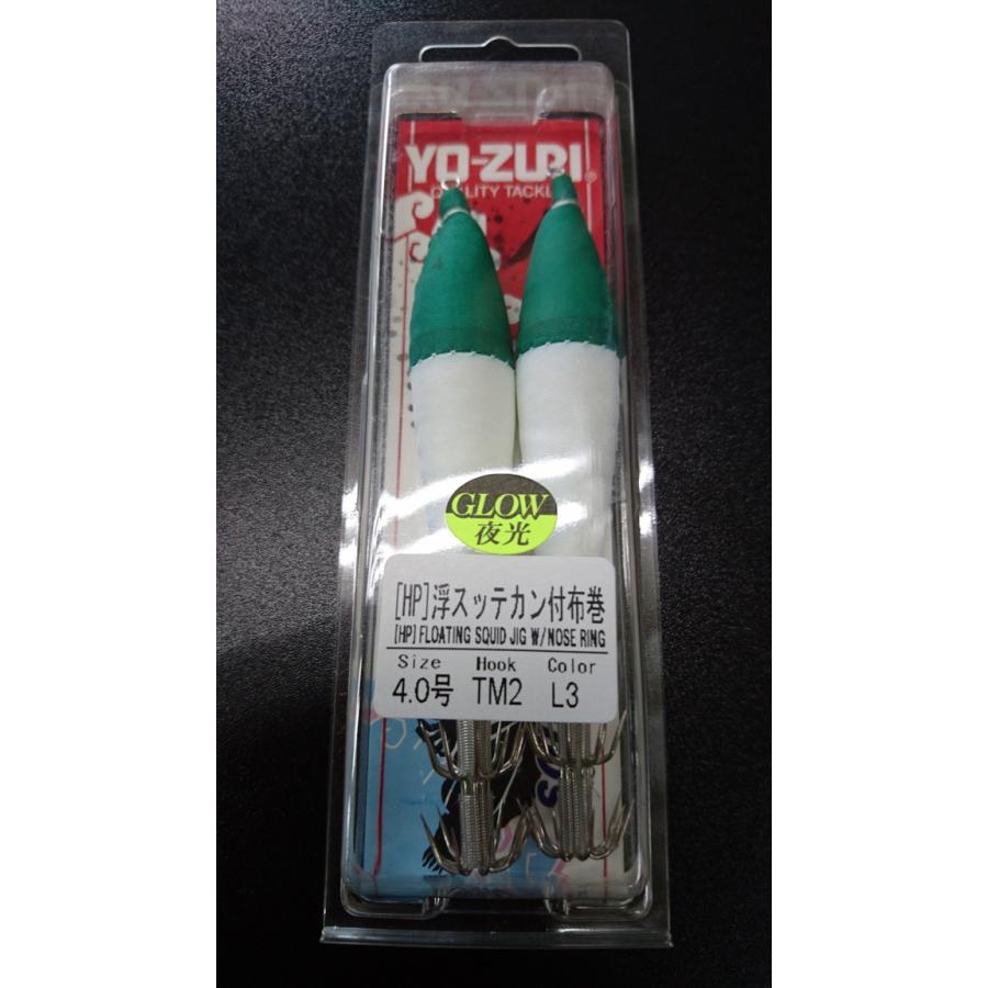 YO-ZURI/ヨーヅリ　「HP」浮スッテカン付布巻　4.0号　針TM2　カラーL3　緑*白　A983-L3　長さ10.2ｃｍ | YO-ZURI