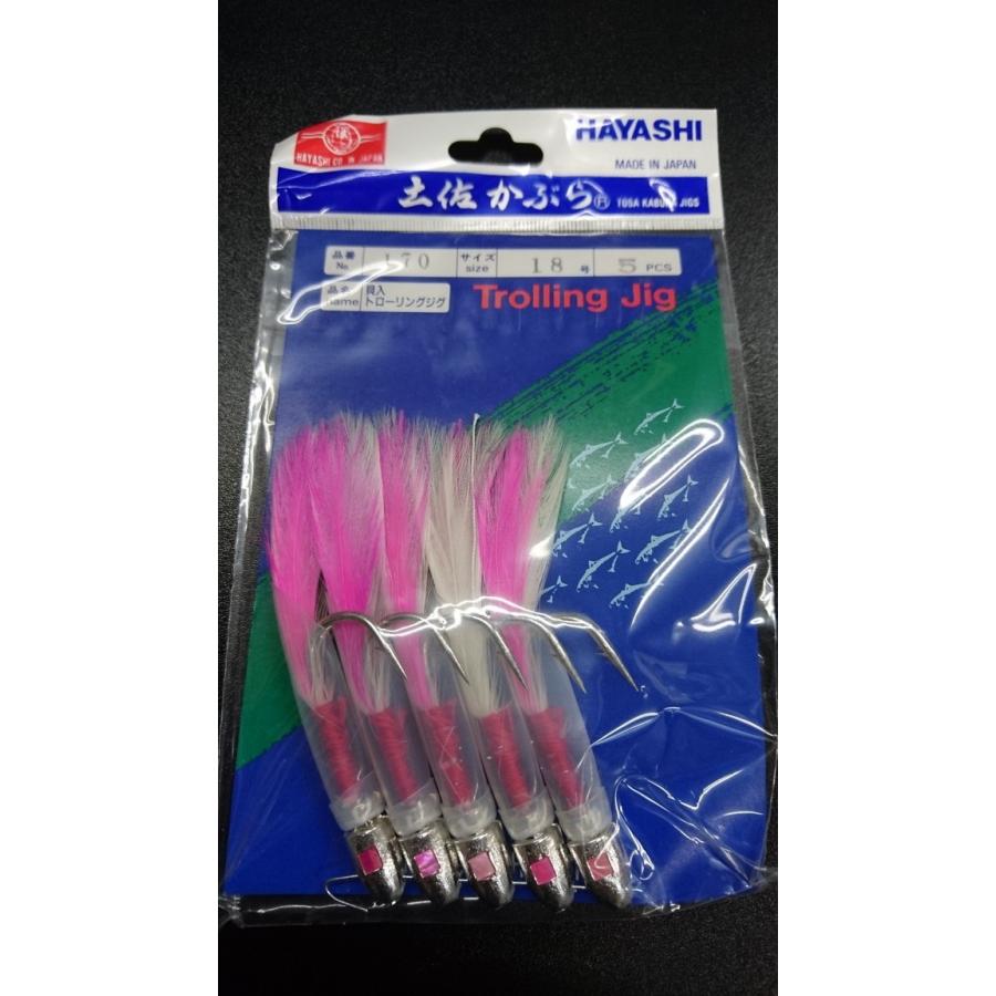 林漁具 土佐かぶら 貝入トローリングジグ ピンク毛赤糸 １８号 5本入 7407 東北丸 通販 Yahoo ショッピング