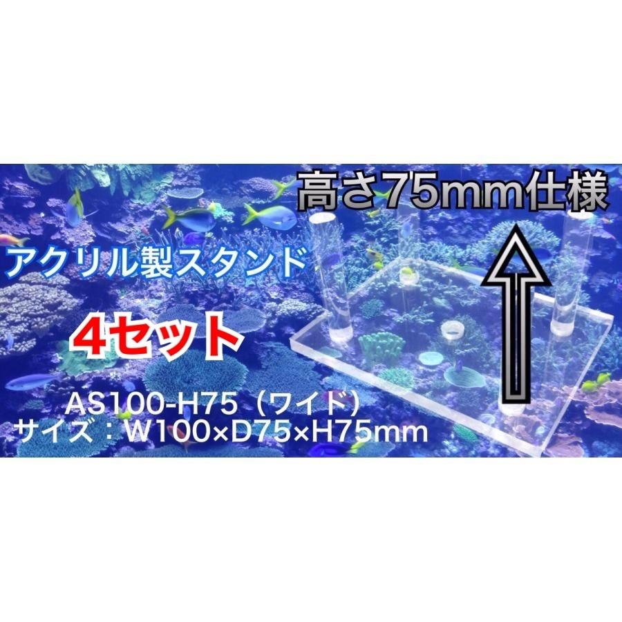 A-AS100-H75* ワイド【4セット】（W100×D75×H75mm）アクリル製