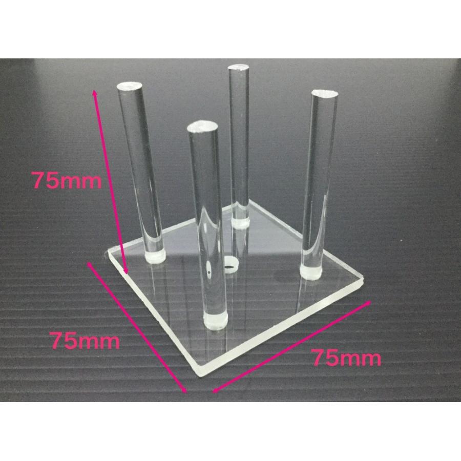 A-AS75-H75* 【4セット】（W75×D75×H75ｍｍ）アクリル製スタンド ライブロックスタンド 水槽用 ライブロック用 サンゴ台｜thn-store｜02
