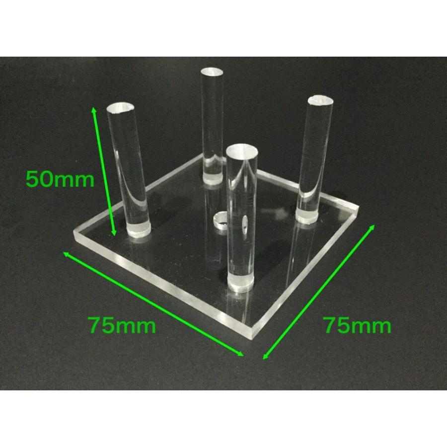 A-AS75*（W75×D75×H50mm）アクリル製スタンド ライブロックスタンド
