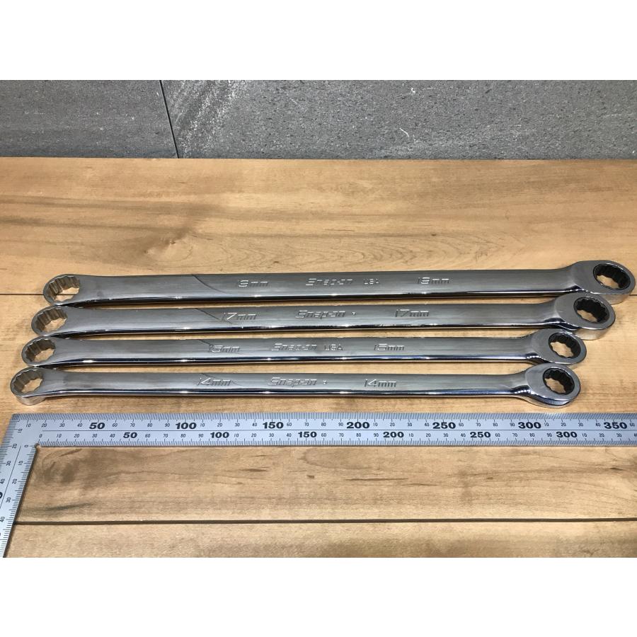 A-e237【中古品】スナップオン ストレートラチェットコンビネーションレンチ XDHRM14/XDLRM15/XDHRM17/XDLRM19【4本セット】snap-on |  | 09
