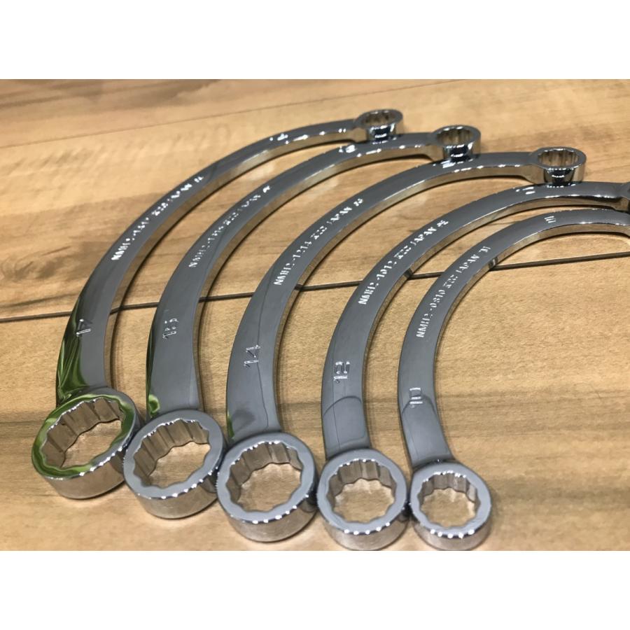 A-f002【中古品】ネプロス ハーフムーンレンチセット【5本組】NMH2