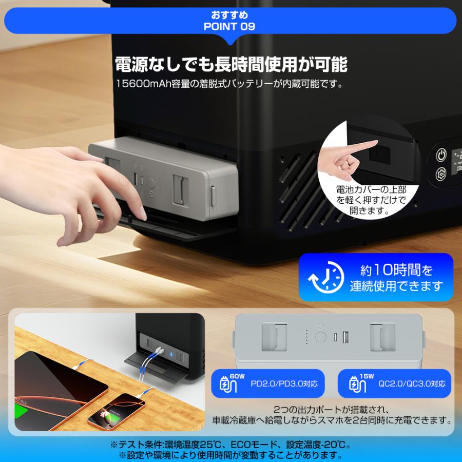 ポータブル冷蔵庫 車載冷蔵庫 12L バッテリー内蔵 USB 車載用