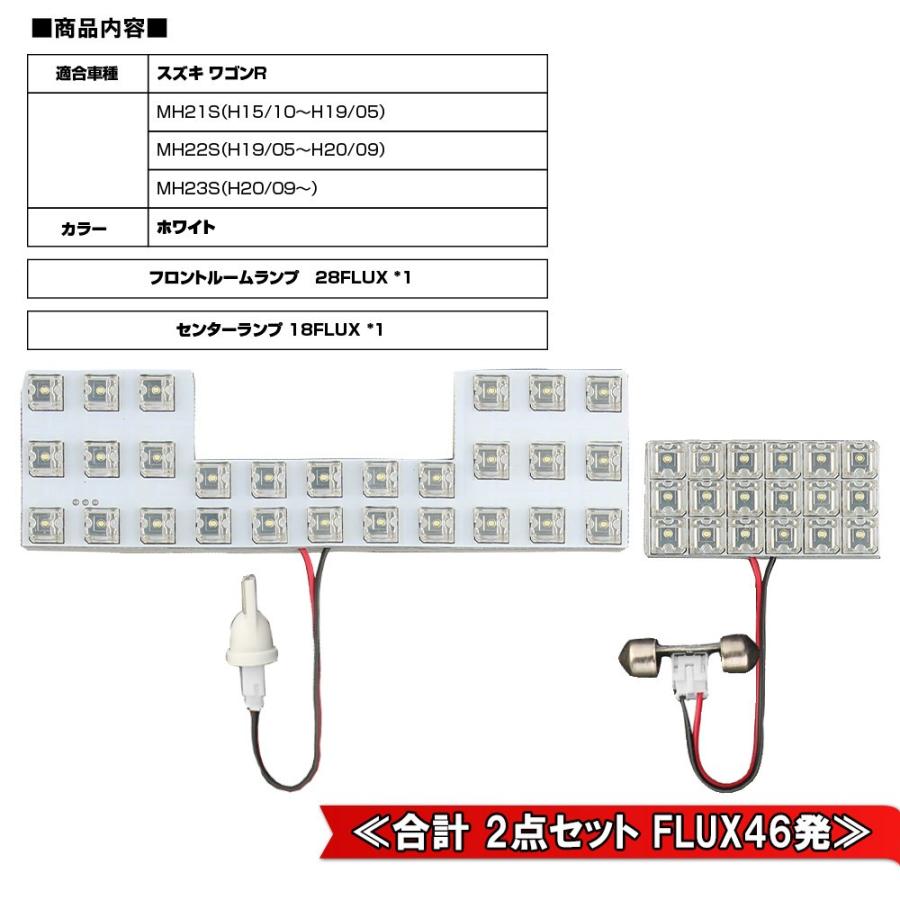 スズキ ワゴンR MH21S MH22S MH23S LED ルームランプ セット 室内灯