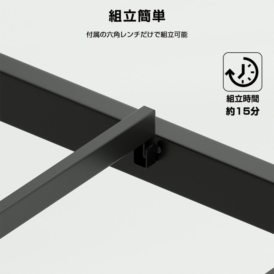 ベッドフレーム パイプベッド シングル セミダブル スチールベット スチールパイプ ベッド 耐荷重350kg すのこベッド 組立簡単 耐久性 頑丈 軽量 S SD おしゃれ |  | 07