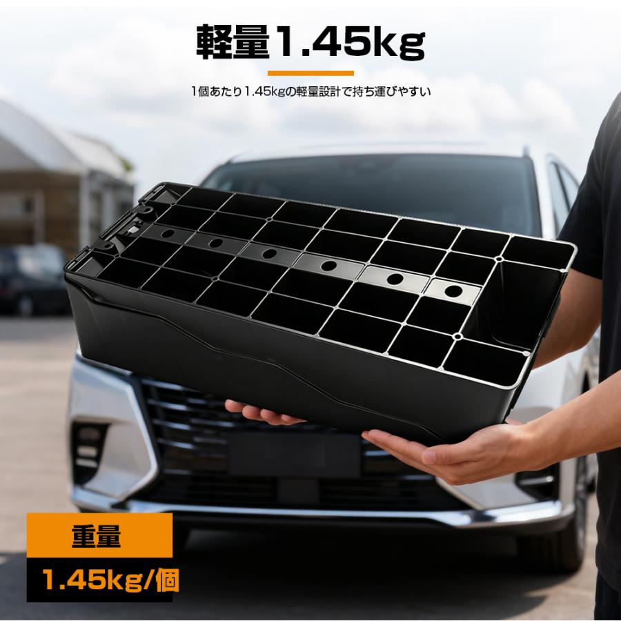 カースロープ 車 カーランプ 2個セット 幅広20cm 耐荷重5T 4/7/10cm三