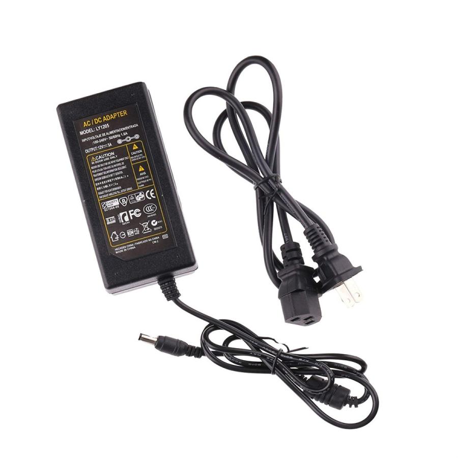 Pse規格品 汎用acアダプター 12v 5a 60w コンセントの ブラック 100vを車両用 Ac100 240v Dc12vに変換するac変換アダプター 高品質安定性耐久性 Thn Thnlight 通販 Yahoo ショッピング