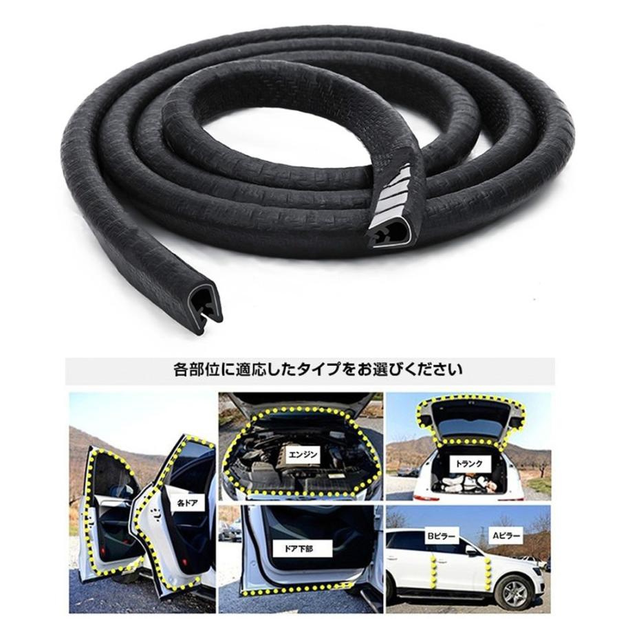車用ドアモール ドアガードモール 10m ウェザーストリップ 静音モール U字 黒 汎用 風切り音防止モール ドアエッジモール 気密性アップ 車ドア保護 送料無料 Thn Thnlight 通販 Yahoo ショッピング