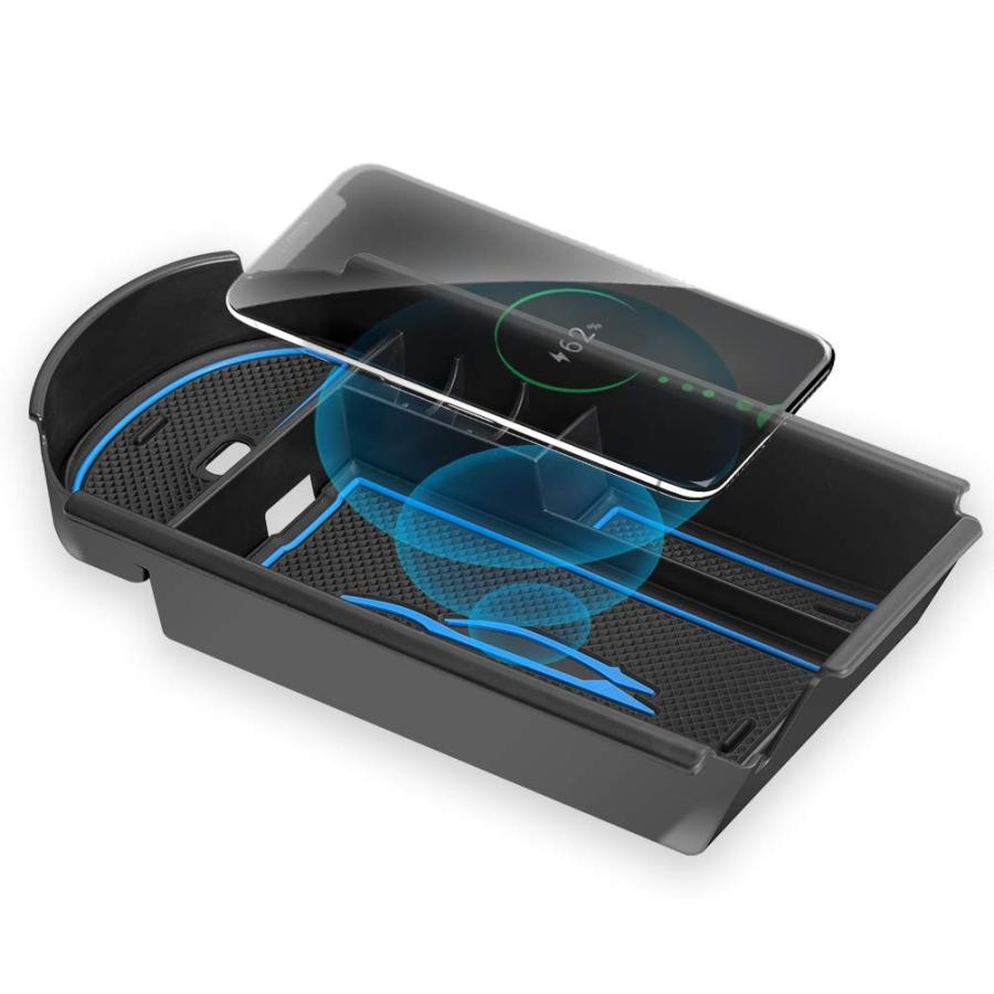 トヨタ C-HR センターコンソールトレイ ワイヤレス充電機能付き 内装 専用 CHR カスタムパーツ センターコンソールボックス アクセサリー  小物入れ コインケース