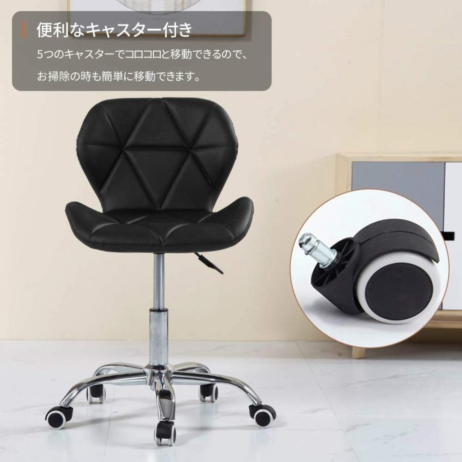 オフィスチェア デスクチェア レザー 昇降機能付 360度回転 チェア