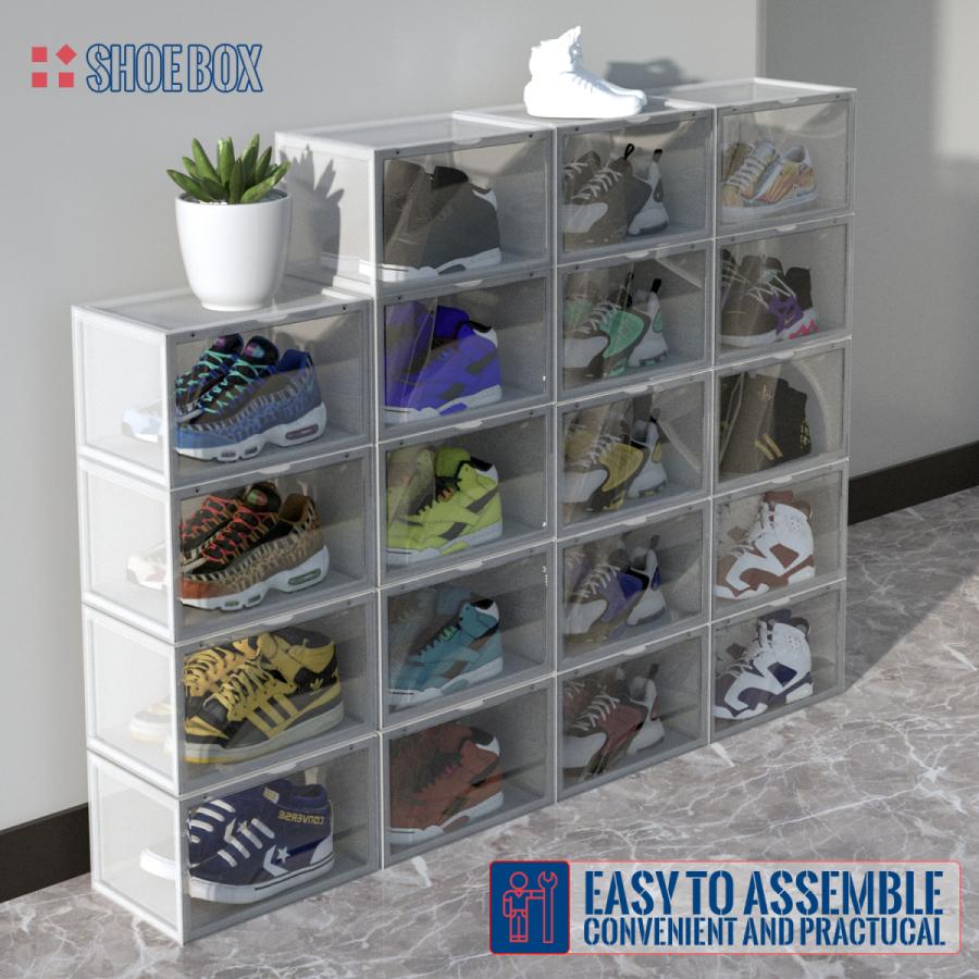 シューズボックス クリア スニーカー 収納 ケース 横型 コレクション