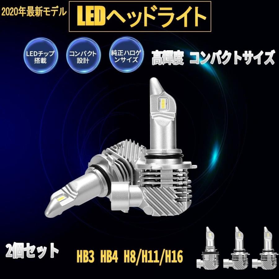 LEDヘッドライト HB3 HB4 H8/H11/H16 一体型 40W 12000LM 超高輝度 