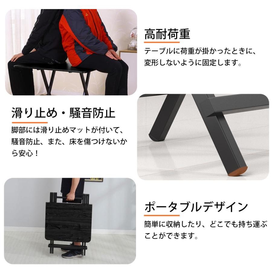 折りたたみテーブル ダイニングテーブル パソコンデスク 約100×60×74cm