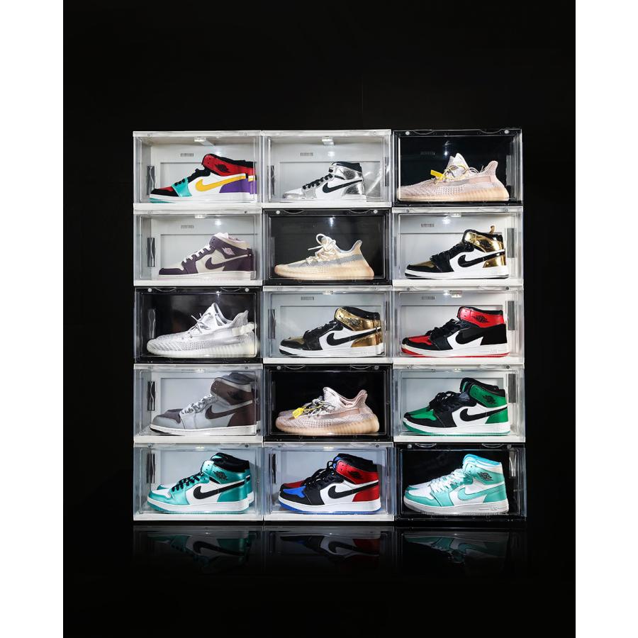 シューズボックス 玄関 収納 クリア おしゃれ 光る LEDライト付 音