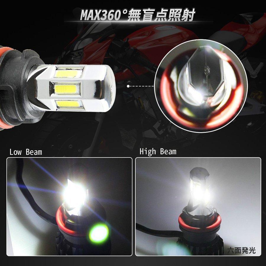 LEDヘッドライト バイク用 Lo/Hi HS5 PH11 H4/H6/PH7/PH8兼用 1750LM