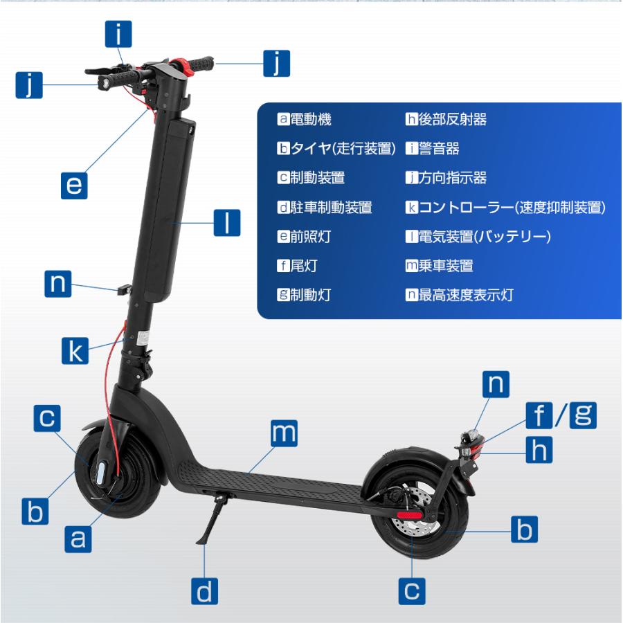 特定小型原動機付自転車】電動キックボード 10inch 折りたたみ式 公道