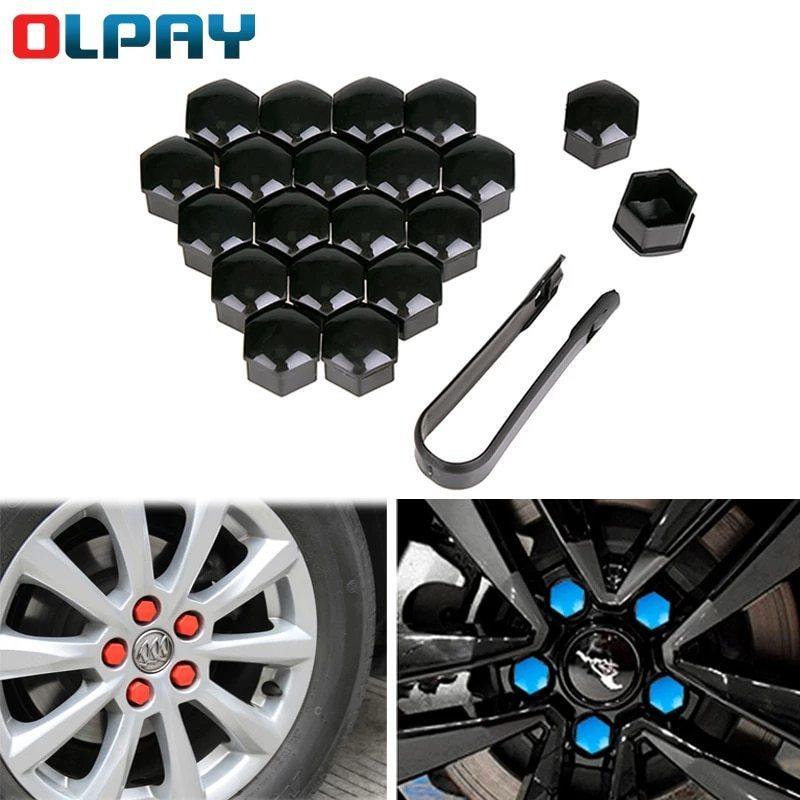 車のホイールナットカバー ボルトとボルトキャップ プラスチックタイヤ ボルト カースタイル 17mm 入荷中