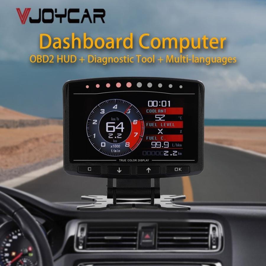 Vjoycar-油圧および冷却水温度計,デュアルシステム,ヘッドアップディスプレイ,obd2 hud,gps,デジタルスピードメーターx1,obd2メーター,v60ターボブースト|thomsonz|19