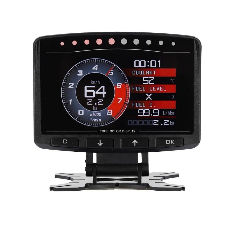 Vjoycar-油圧および冷却水温度計,デュアルシステム,ヘッドアップディスプレイ,obd2 hud,gps,デジタルスピードメーターx1,obd2メーター,v60ターボブースト|thomsonz|05