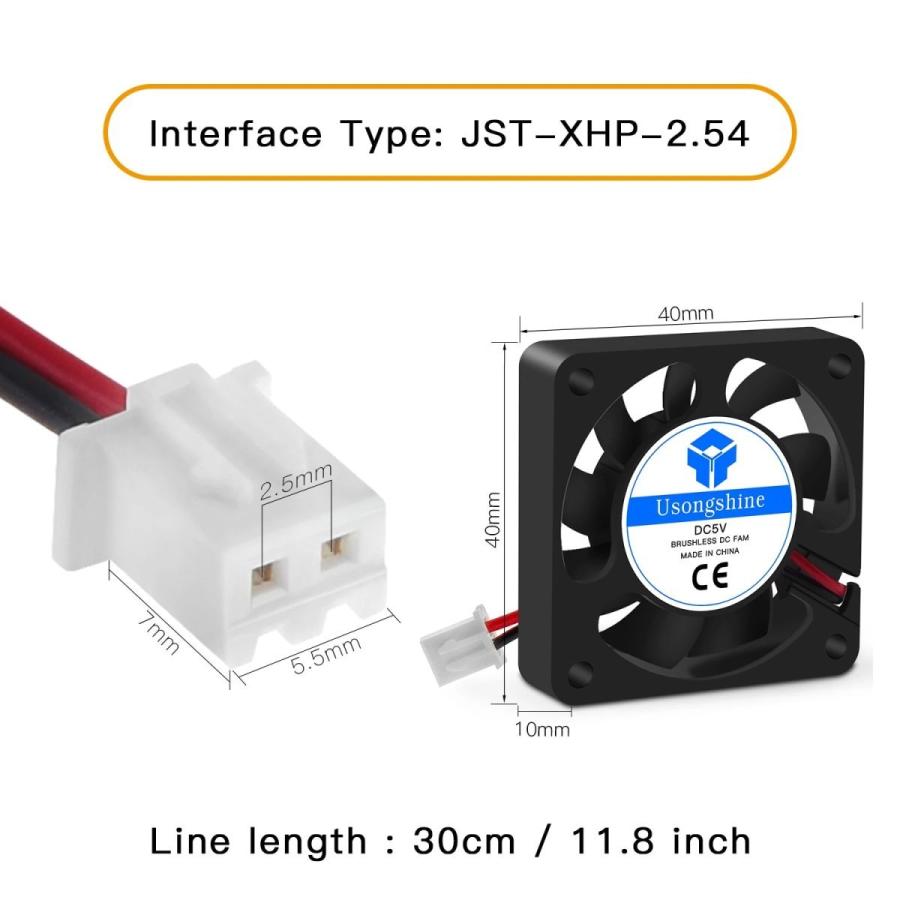 3dプリンターファン,冷却ファン4010 v/12v 24v,ミニヒートシンク用dcブラシレス,2ピン,impresora 3d,10個|thomsonz|03