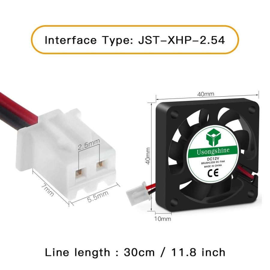 3dプリンターファン,冷却ファン4010 v/12v 24v,ミニヒートシンク用dcブラシレス,2ピン,impresora 3d,10個|thomsonz|04