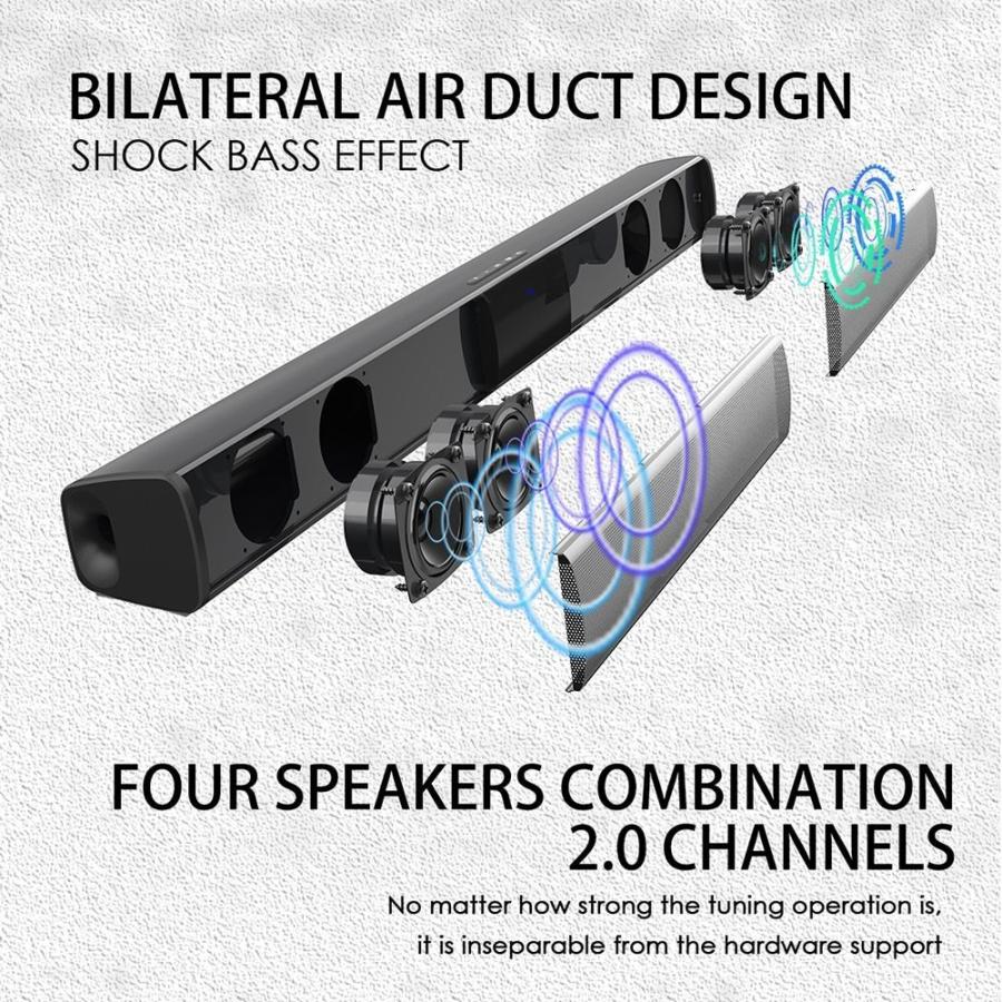 Bluetoothワイヤレスステレオスピーカー,20w,ホームシアター,オーディオ,tv,サラウンドサウンドコラム,デュアルサブウーファー,bs28d|thomsonz|17
