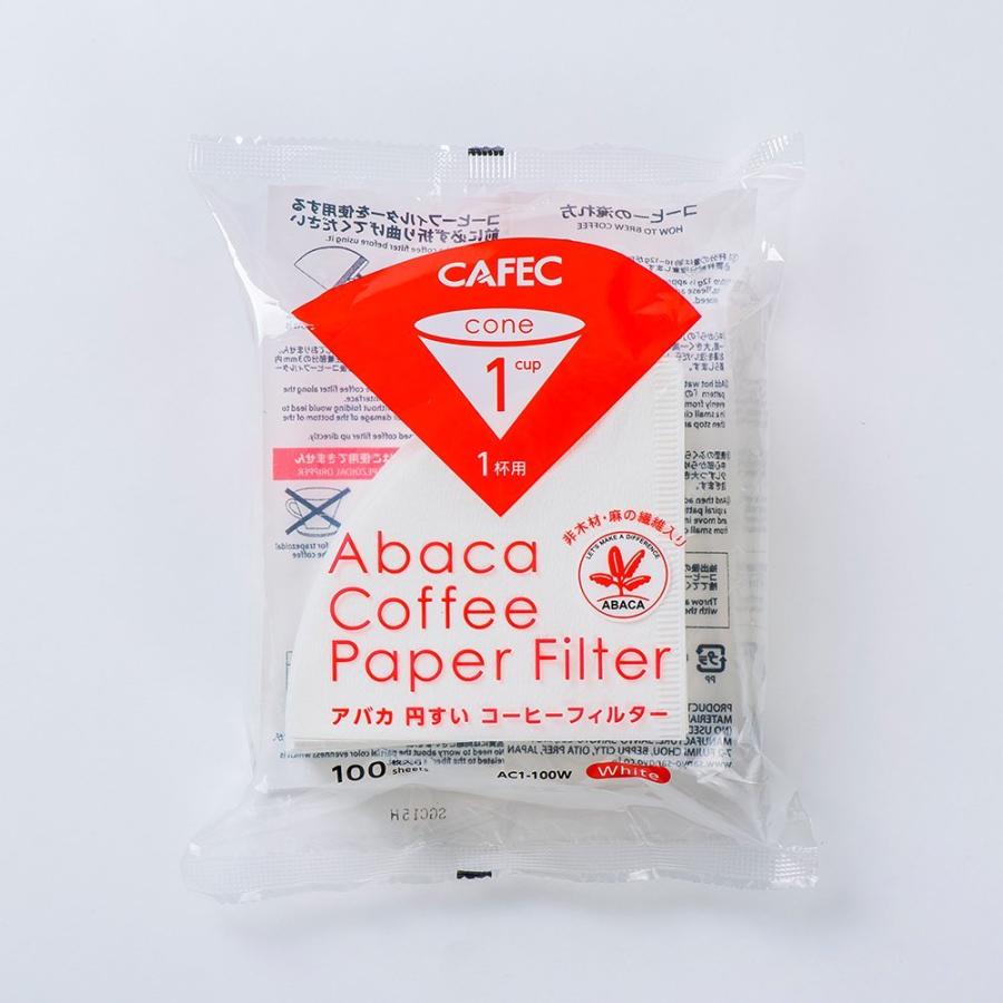 アバカ 円すいペーパーフィルター（ホワイト）1杯用 100枚入【AC1-100W 