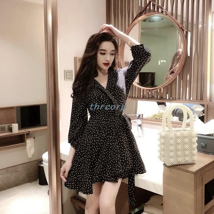 ファッション スタイルズ Styles 流行の女装夏21新型韓国版ファッションvネックのシフォン不規則な中長めのa字ワンピースがブームです Om6q5ny0pi Wrestlesquare Com