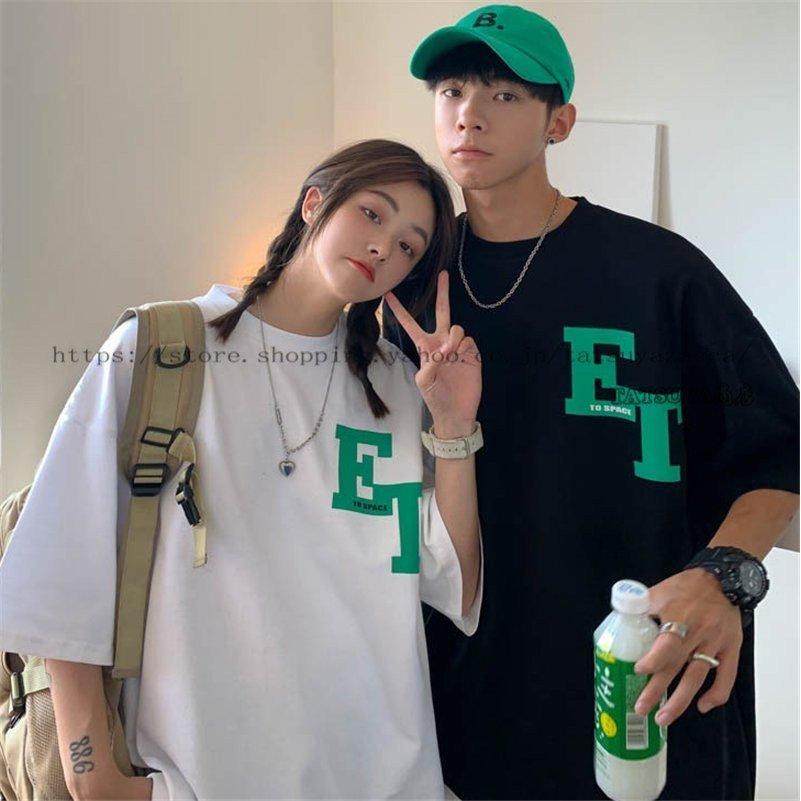 Tシャツレディースメンズ半袖ペアルックカップル春服夏ペアtシャツクルーネックワンポイント優良配送ゆったりトップス韓国ファッション Vgkkdvju4z ファッション Valleymill Com