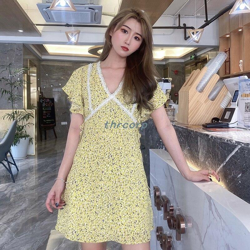 100 正規品 ビーチスカート女超仙三亜21夏の新型女装の中で長いvネックの小柄な花のワンピースが短い ビーチスカート女超仙三亜21夏の新型女装の中で長いvネックの ドレス ブライダル Albinofoundation Org