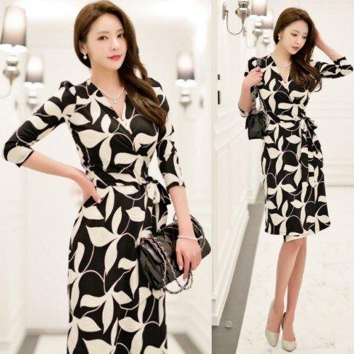 ドレスワンピースレディース30代40代50代ファッション女性きれいめ上品花柄カシュクールワンピースラップセクシー春秋物 大勧め