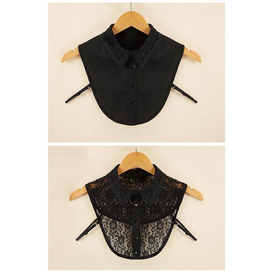 女性偽の襟付け襟シャツ丸襟フリルレディースつけ襟偽襟にせえりネックレスタイプアクセサリー小物刺繍ブラウス取り外し可能 卸売