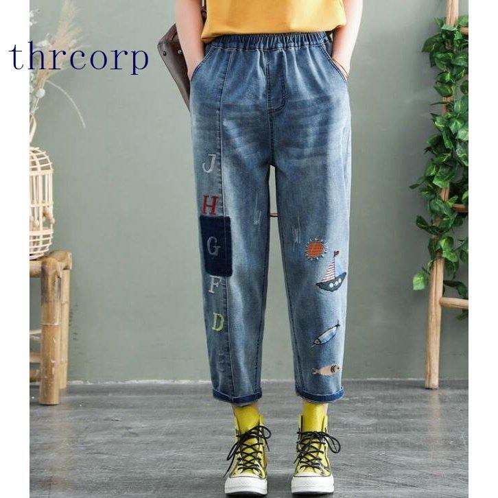レディースデニムパンツ ワイドパンツ 九分丈傘刺繍 クロップドパンツ 春夏秋 デニムジーンズ ダメージ加工 民族風 カジュアル二点 Thr Thrcorp 通販 Yahoo ショッピング