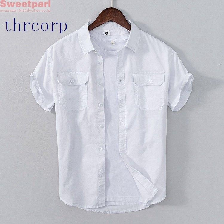 シャツ メンズ 半袖 白シャツ カジュアルシャツ 無地 夏服 トップス 半袖シャツ ポケット付き ファッション Isatu8gso0 Www Familyontour De